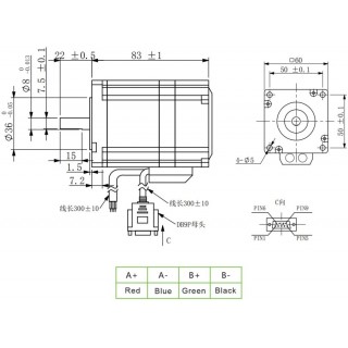 Closed Loop Stepper Motor NEMA 23 2.2 Nm with Driver Encoder Cable